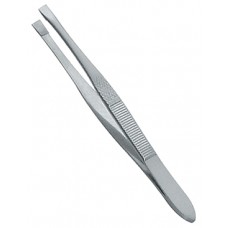 Chrome finish tweezers for nano and micro caches